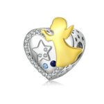 Silberanhänger mit Herzengel