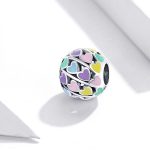 Silberanhänger, bunte Herzen