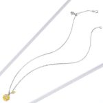 Silberne Halskette mit Sonnenblume