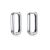 Silberohrringe, quadratisch