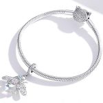 Silberanhänger, Biene, bunt