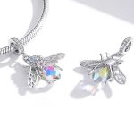 Silberanhänger, Biene, bunt