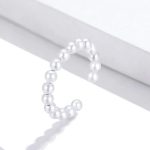 Silberner Ring/Ohrringe mit Perlen