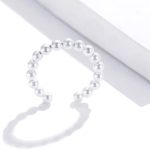 Silberner Ring/Ohrringe mit Perlen