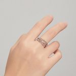 Silberring, Spirale, mit farbigem Kristall