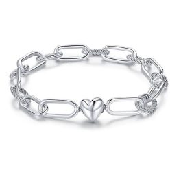 Silberarmband mit Herz, 17 cm