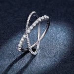 Silberring, doppelt, Größe 7