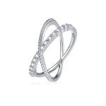 Silberring, doppelt, Größe 6