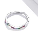 Silberring, Regenbogen, Größe 8