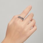 Silberring, Krone, Größe 8