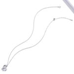 Silberne Halskette mit Anhänger „Unendliche Liebe“.