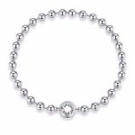 Ezüst karkötő, forever love, 19 cm