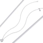 Silberne Halskette mit Kristallherz