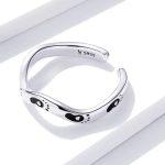 Silberring mit Fußabdrücken