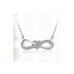 Silberne Halskette mit Anhänger der unendlichen Liebe