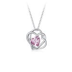 Silberne Halskette mit dreifachem Herz