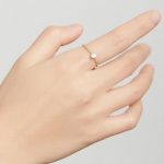 Silberring, gedreht, goldfarben, Größe 7