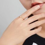 Silberring, gedreht, goldfarben, Größe 6