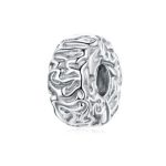 Silberanhänger, Perle mit geometrischem Muster