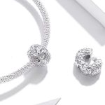 Silberanhänger, Perle mit geometrischem Muster