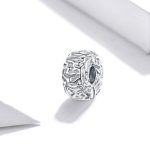 Silberanhänger, Perle mit geometrischem Muster