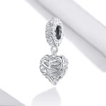 Silberanhänger, hängendes Herz
