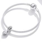 Silberanhänger, hängendes Herz