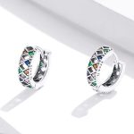 Silberohrringe, Raute