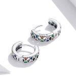 Silberohrringe, Raute