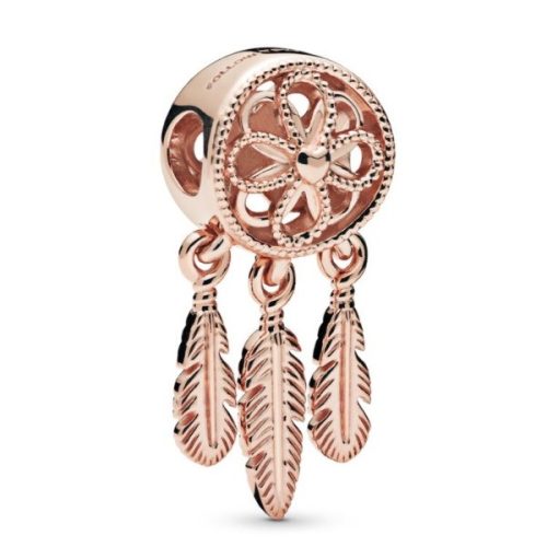 Silberanhänger, Traumfänger, Roségold
