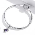 Silberanhänger, Krabbe, Lila