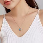 Ezüst nyaklánc opállal