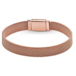 Silberarmband, Roségold, 17 cm