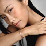 Silberarmband, Roségold, 17 cm