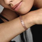 Silberarmband, Roségold, 19 cm