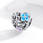 Silberanhänger, Blumen-Schmetterling