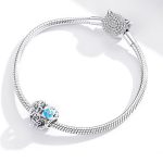 Silberanhänger, Blumen-Schmetterling