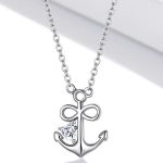 Silberne Halskette mit Anker