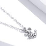 Silberne Halskette mit Anker