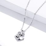 Silberne Halskette mit Anker