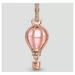 Silberanhänger, Heißluftballon, Roségold