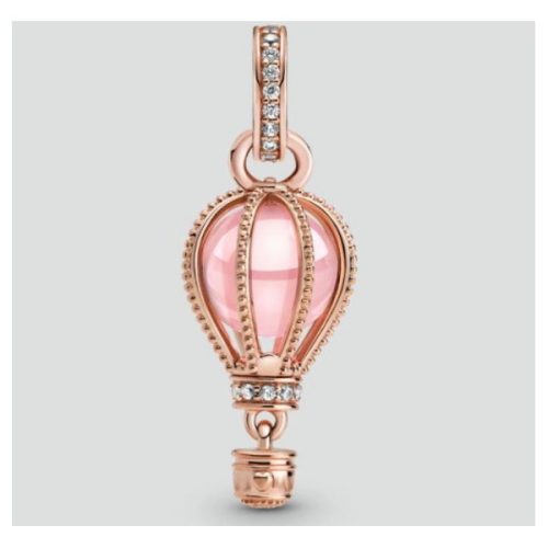 Silberanhänger, Heißluftballon, Roségold