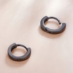  Silberohrringe, schwarz