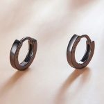  Silberohrringe, schwarz