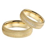 Herren-Ehering, vergoldet, Edelstahl, Größe 9