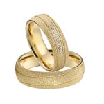 Herren-Ehering, vergoldet, Edelstahl, Größe 11