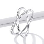 Damenring, Silber, doppelt, Größe 7