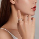 Damenring, Silber, doppelt, Größe 6