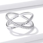 Damenring, Silber, doppelt, Größe 8