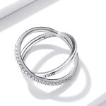 Damenring, Silber, doppelt, Größe 8